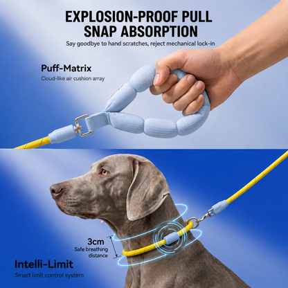 Heavy-Duty Reflective Dog Leash with Shock-Absorbing Handle