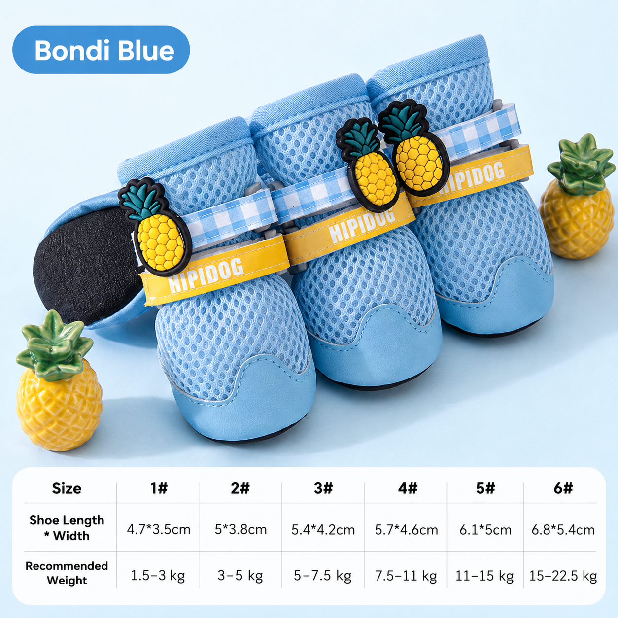 HipiDogs Breathable Dog Boots | Anti-Slip Protective Paw Shoes for Small & Medium Dogs