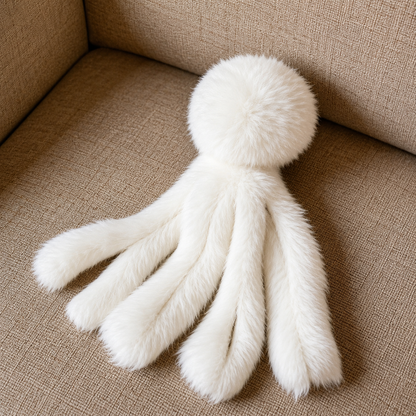 Plush Faux Rabbit Fur Octopus Cat Toy