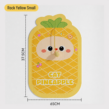 HipiDogs Pineapple Wall-Mounted Cat Scratcher with Hanging Ball Toy