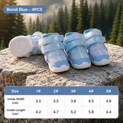 Breathable Dog Shoes with Adjustable Straps – Protective Paw Boots for Outdoor Walking