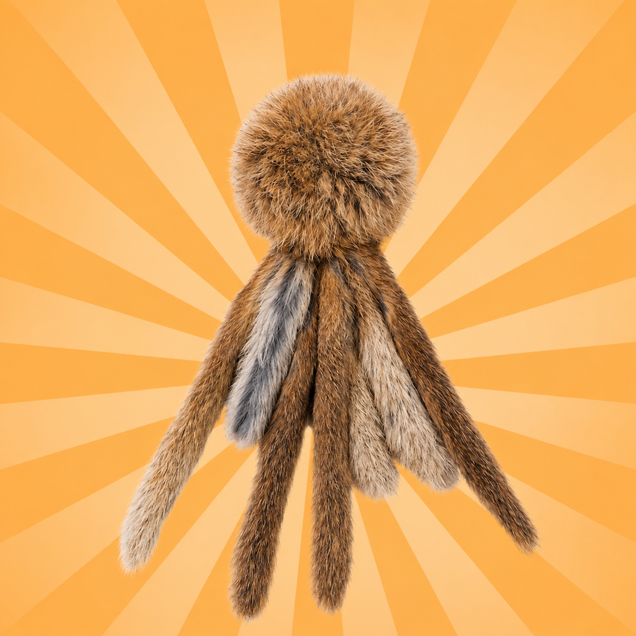 Plush Faux Rabbit Fur Octopus Cat Toy