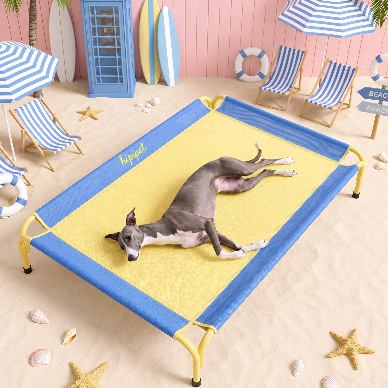 Elevated Cooling Dog Bed with Breathable Mesh Fabric