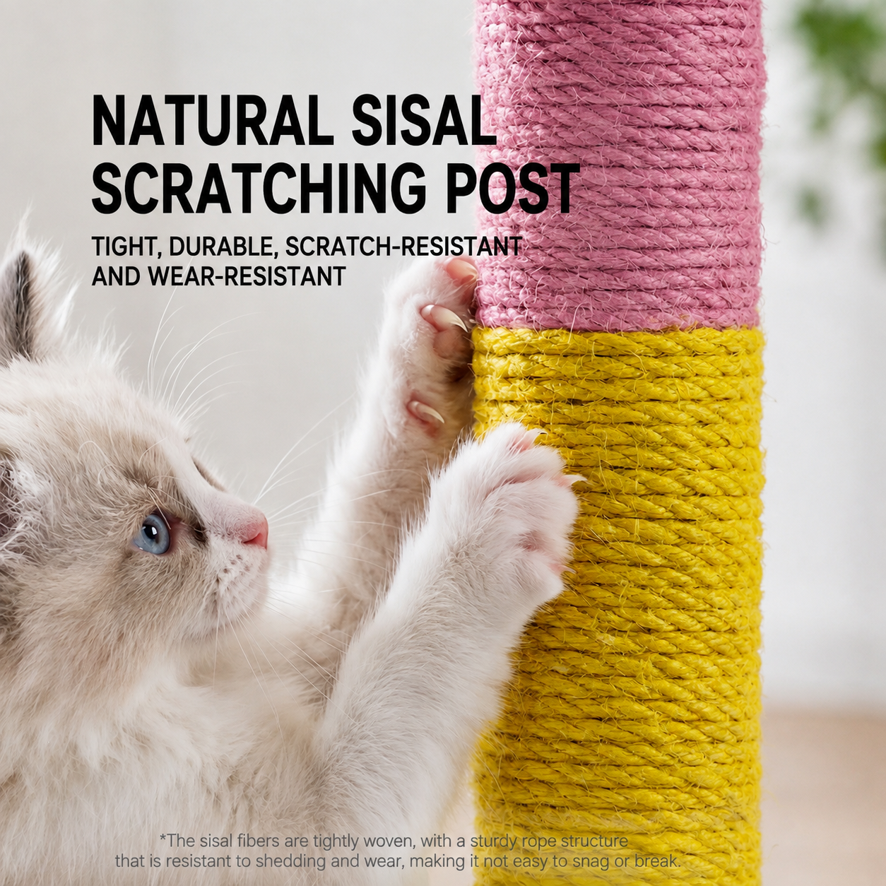 Cute Umbrella Cat Scratching Post with Hanging Ball – Colorful Cat Scratcher & Play Station
