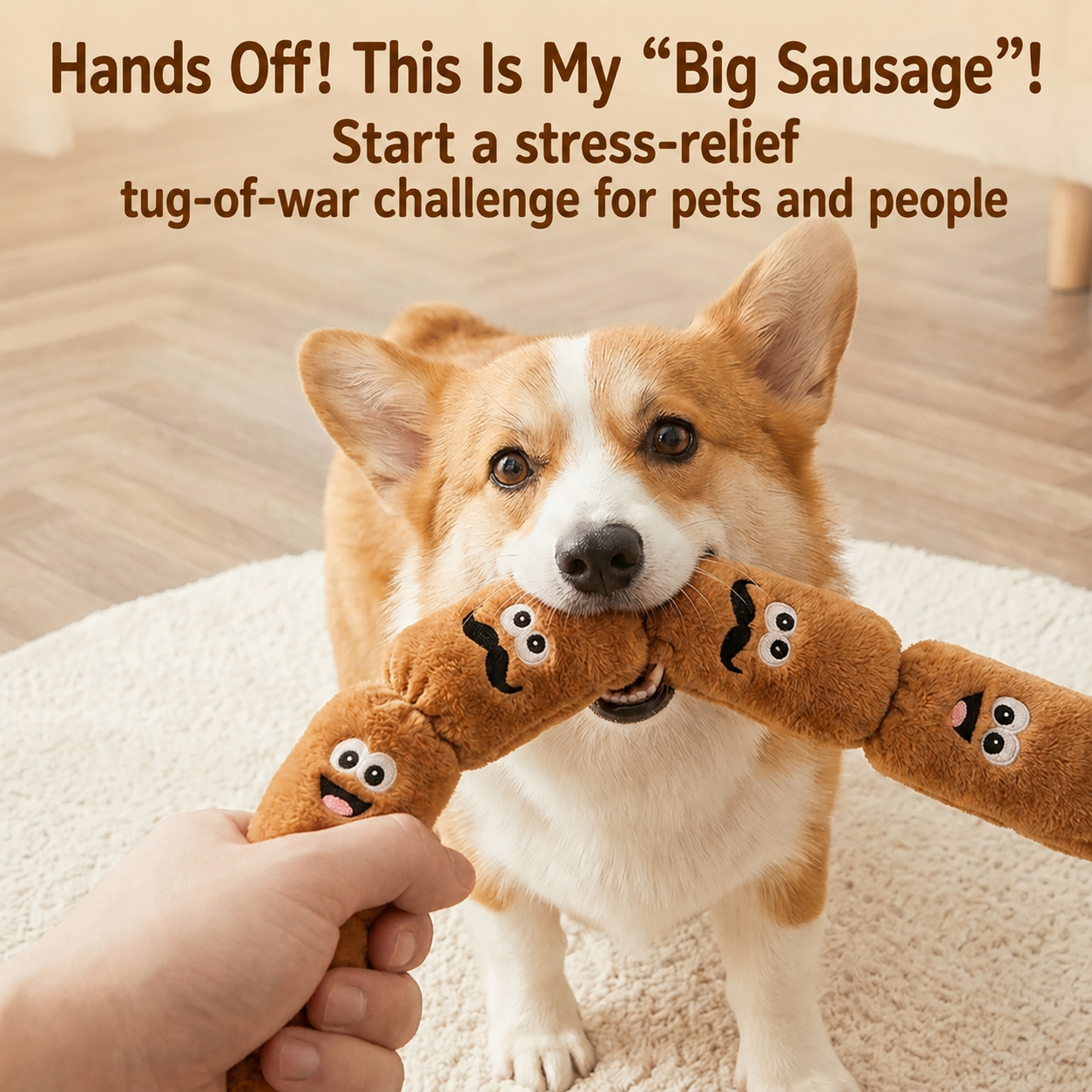 HipiDogs Plush Squeaky Dog Toy | Soft Interactive Chew Toy for Small & Medium Dogs