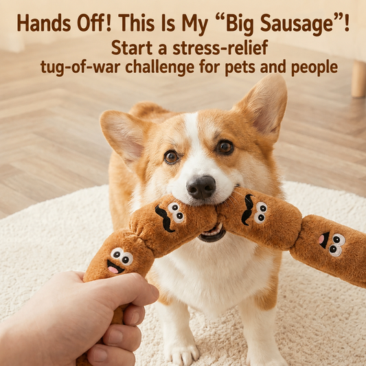HipiDogs Plush Squeaky Dog Toy | Soft Interactive Chew Toy for Small & Medium Dogs