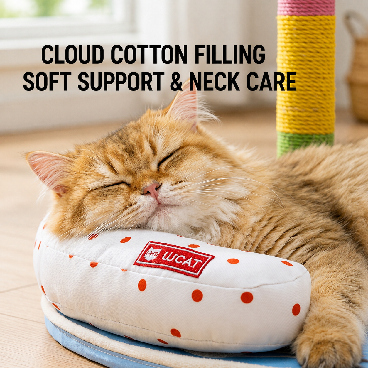 Cute Umbrella Cat Scratching Post with Hanging Ball – Colorful Cat Scratcher & Play Station