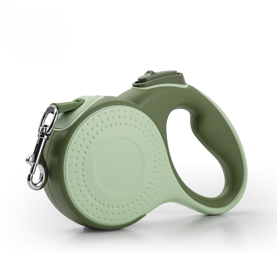 Retractable Dog Leash with Built-In LED Light & Waste Bag Holder