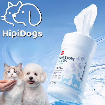 HipiDogs Pet Cleaning Wipes for Dogs & Cats