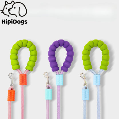 Shock Absorbing Dog Leash with Foam Padded Handle – Durable Rope Lead for Small & Medium Dogs, Comfortable Anti-Slip Grip